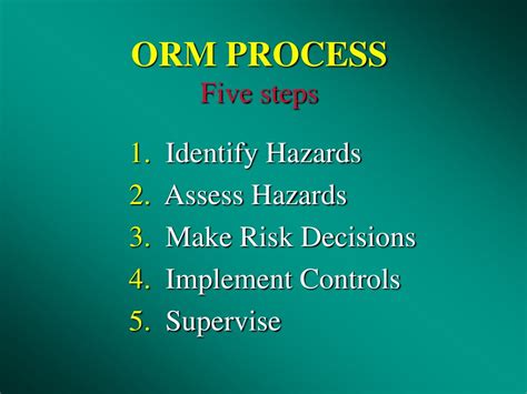 5 step orm process.